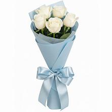 Букет 5 Белых роз Проуд в Елках