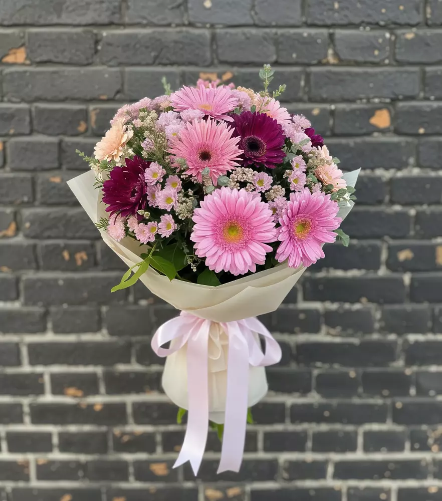 Букет цветов из: Герберы и Хризантемы в Елках