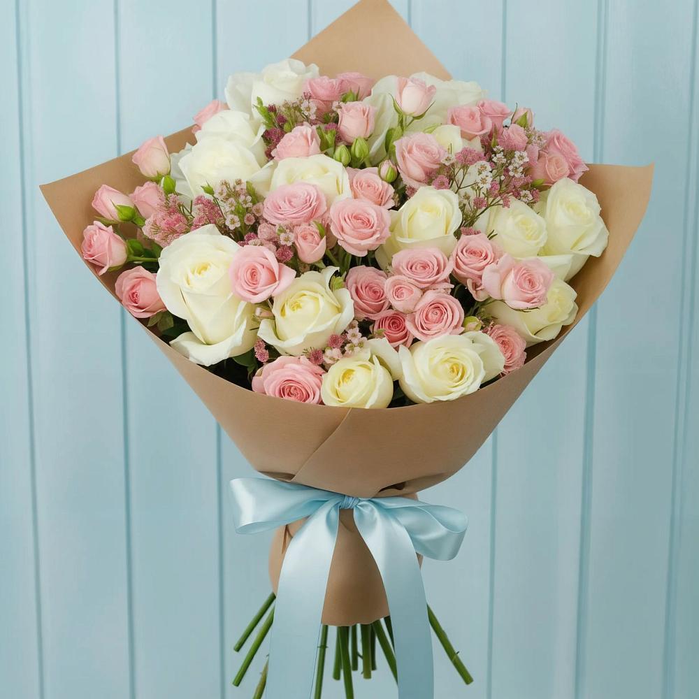 Букет цветов из: Розы в Елках