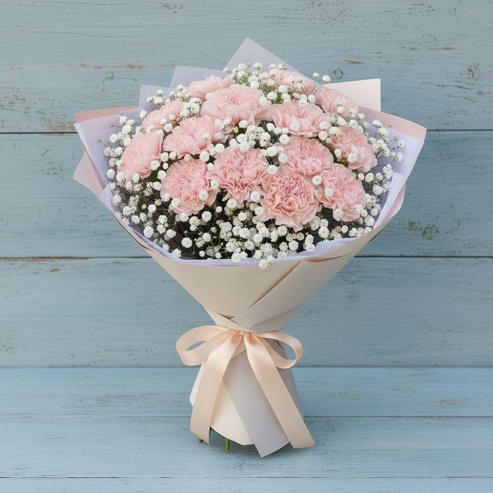 Букет цветов из: Гвоздики в Елках