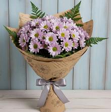 Букет цветов из:  Хризантемы #REPLACE_PRED# Елках