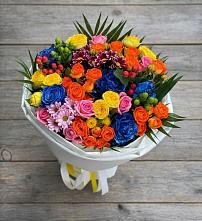 Букет цветов из:  Розы и Хризантемы в Елках