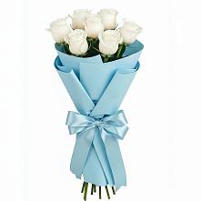 Букет 7 белых роз Проуд в Елках