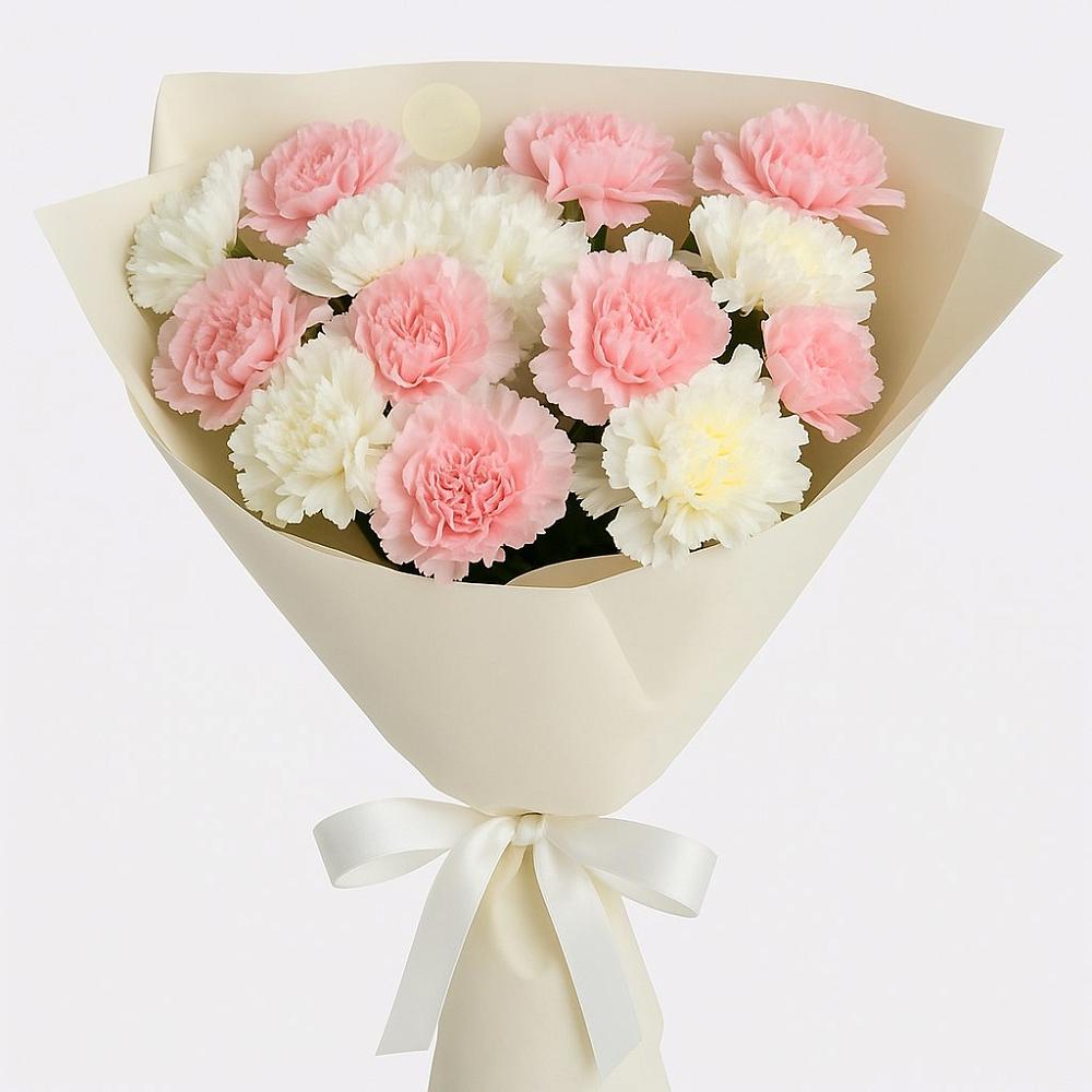 Букет цветов из: Гвоздики в Елках