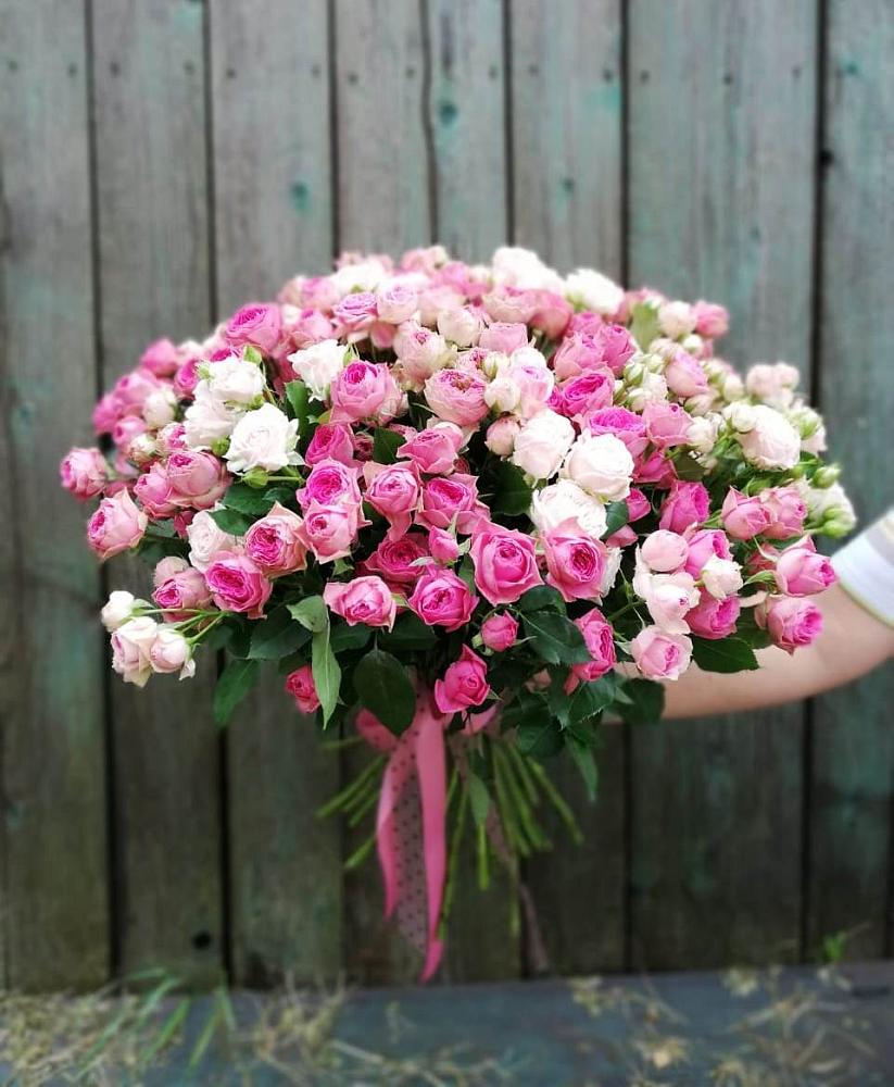 Букет Розовые кустовые розы Натали и Лав Лидия в Елках