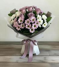 Букет цветов из:  Хризантемы и Розы #REPLACE_PRED# Елках