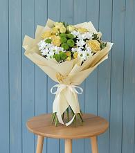 Букет цветов из:  Хризантемы и Розы в Елках