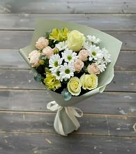 Букет цветов из:  Альстромерии, Розы и Хризантемы #REPLACE_PRED# Елках