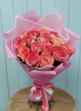 Букет 15 Розовых роз Равель #REPLACE_PRED# Елках