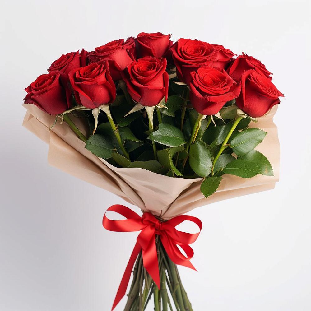 Букет 11 Красных роз Эдлесс Лав в Елках