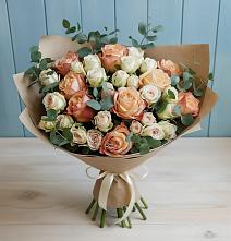 Букет цветов из:  Альстромерии и Розы в Елках